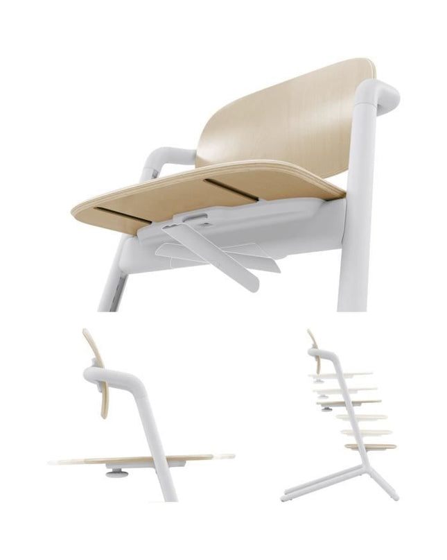 CYBEX - Lemo 2 3-in-1-pakket met verstelbare kinderstoel, babyset en dienblad - Zandwit