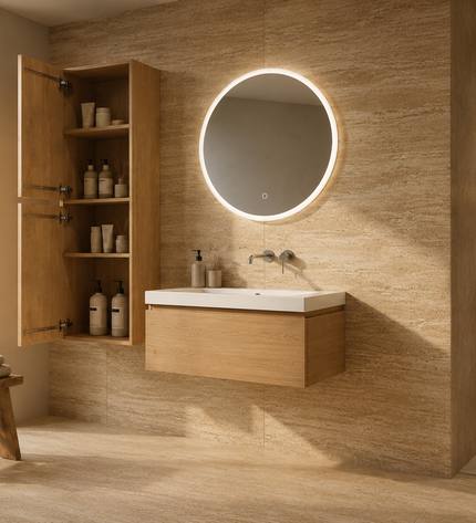 Houten badkamerkast Aqua en Wellness