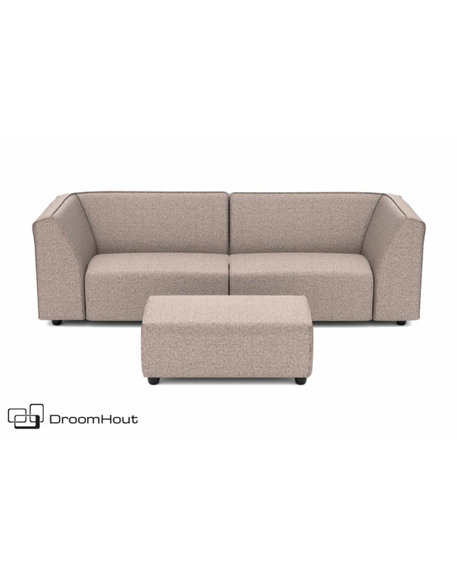 Chill loungebank Bubalou 3-zits + hocker small