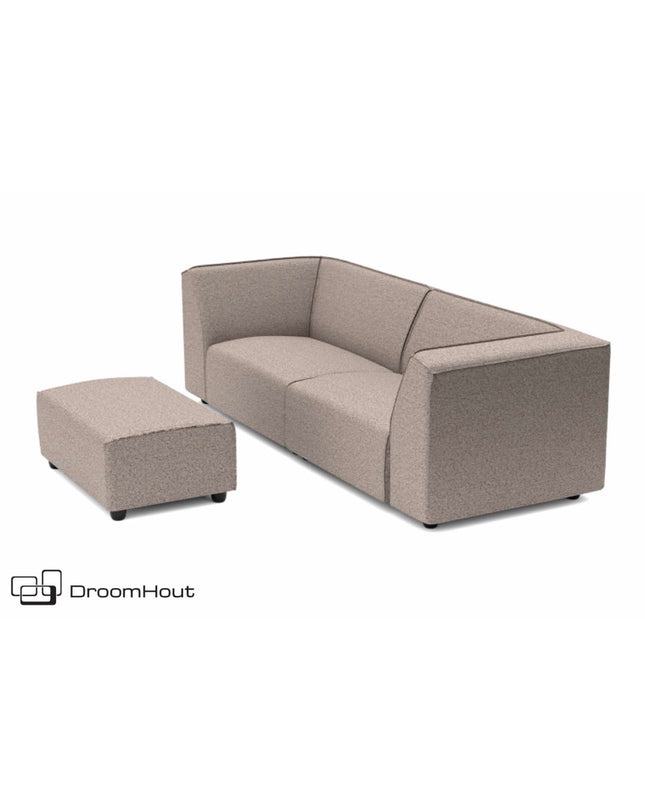 Chill loungebank Bubalou 3-zits + hocker small