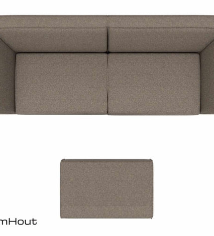 Chill loungebank Bubalou 3-zits + hocker small
