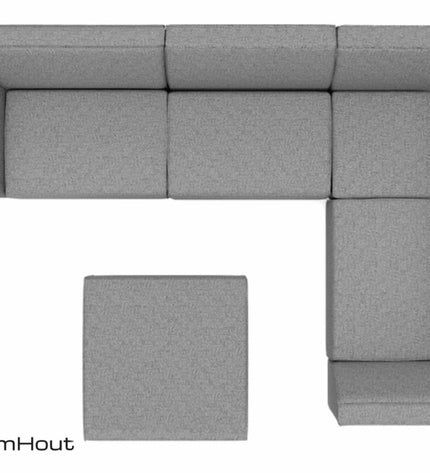 Chill loungeset Bubalou 6-zits hoek + hocker