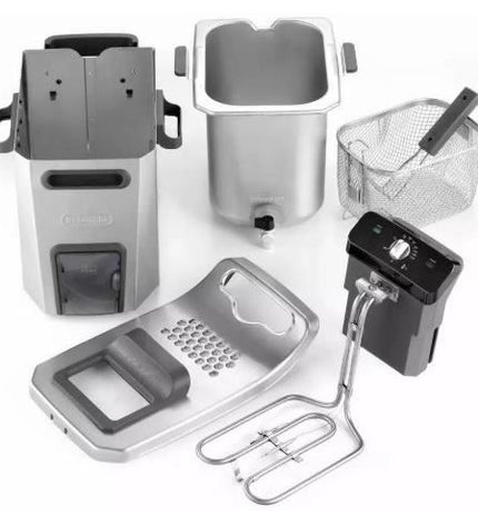 Frituurpan - DELONGHI - FZ44851 - Roestvrij staal - 5 L - 3200 W - 29,3 x 41,7 x 23,2 cm