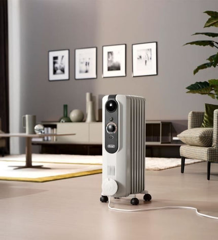 Olieradiator - DELONGHI - 1500 W - Tot 45 m² - Mobiel - Antivriesfunctie - Grijs