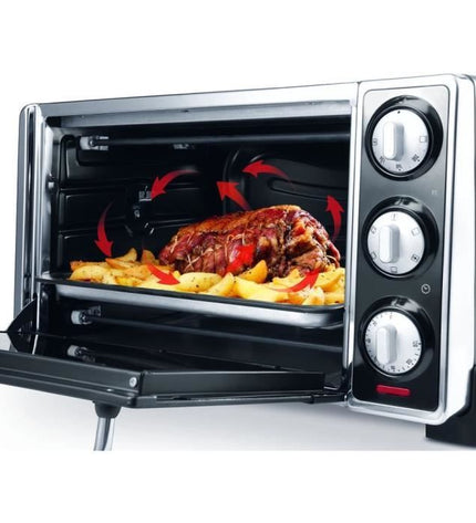 Mini-oven - hetelucht - De'Longhi - EO20792 - zwart - 20 l - 49 x 35 x 25,5 cm - 1300 W