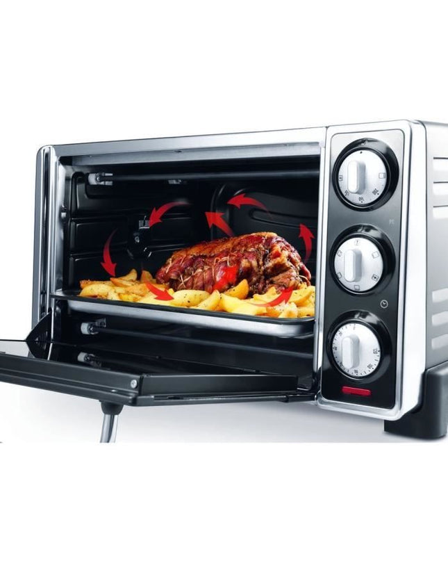 Mini-oven - hetelucht - De'Longhi - EO20792 - zwart - 20 l - 49 x 35 x 25,5 cm - 1300 W