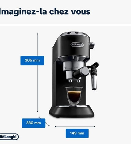 De'Longhi EC 685.BK klassieke espressomachine in Dedica-stijl - zwart