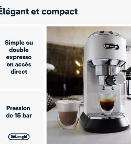 De'Longhi EC 685.W klassieke espressomachine in Dedica-stijl - wit