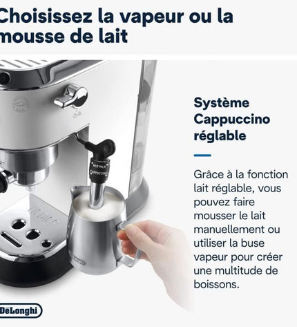 De'Longhi EC 685.W klassieke espressomachine in Dedica-stijl - wit