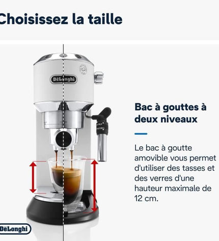 De'Longhi EC 685.W klassieke espressomachine in Dedica-stijl - wit
