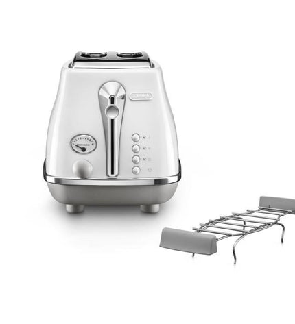 Broodrooster - DELONGHI - CTOC2103.W - 900 W - 2 sleuven - Wit