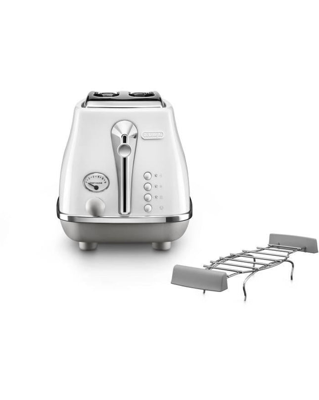 Broodrooster - DELONGHI - CTOC2103.W - 900 W - 2 sleuven - Wit