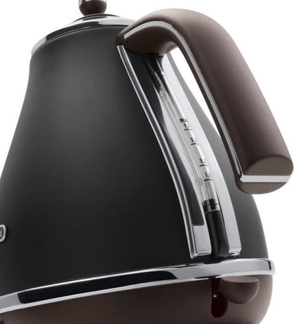 Kettle - DELONGHI - KBOV2001.BK - 2000 W - 1.7 L - Matte black / Chocolate