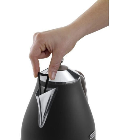 Kettle - DELONGHI - KBOV2001.BK - 2000 W - 1.7 L - Matte black / Chocolate