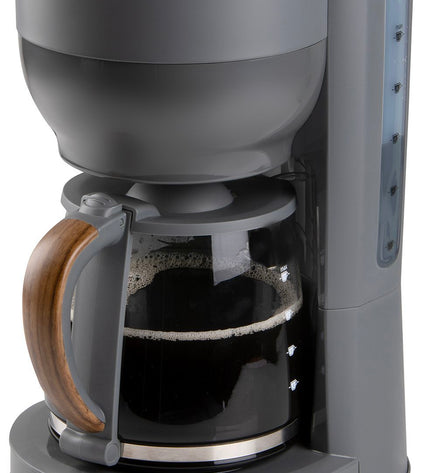 Filterkoffiezetapparaat - DOMO - DO754K - 1,25 L - 10 kopjes - Grijs / Hout
