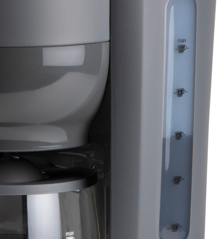 Filterkoffiezetapparaat - DOMO - DO754K - 1,25 L - 10 kopjes - Grijs / Hout