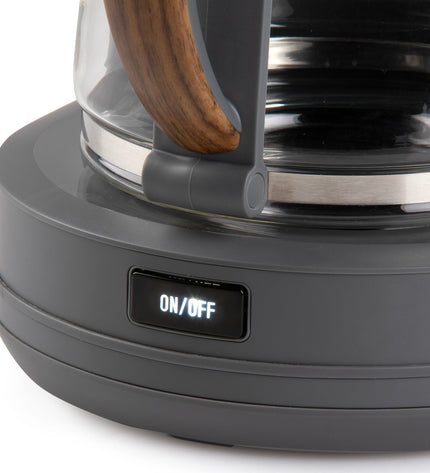 Filterkoffiezetapparaat - DOMO - DO754K - 1,25 L - 10 kopjes - Grijs / Hout