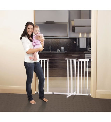 DREAMBABY Extra Large LIBERTY Safety Gate - Pressure-mounted - L 99/105.5 x H 75 cm - White
