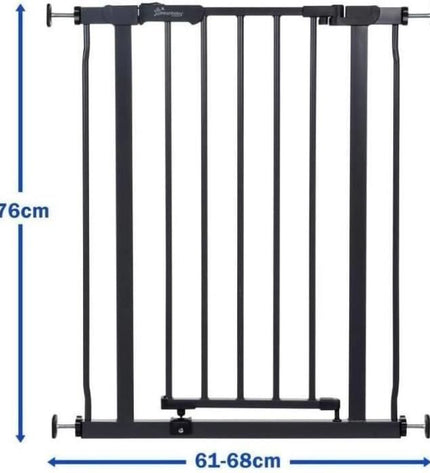 Safety gate - DREAMBABY - AVA - Pressure-mounted - 61-68 x 75 cm - Double lock - Anthracite
