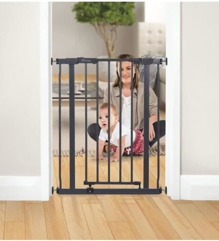 Safety gate - DREAMBABY - AVA - Pressure-mounted - 61-68 x 75 cm - Double lock - Anthracite
