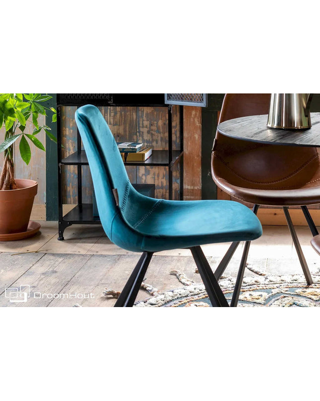 Stoel Dutchbone Franky Chair velvet - per 2 stuks