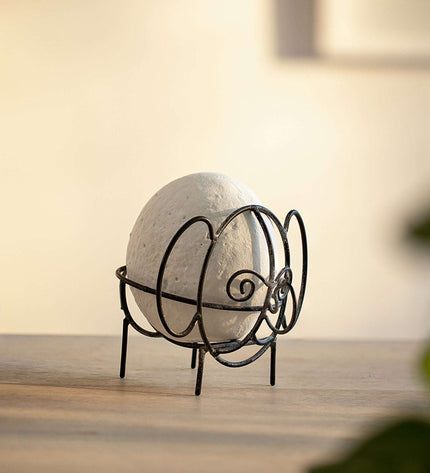 Sustainable Ecomix Elephant Sculpture with Iron Feet