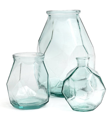 The Round Origami Vase - Blue