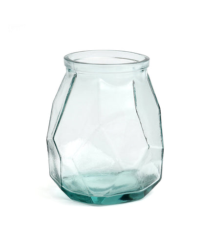 The Wide Origami Vase - Blue