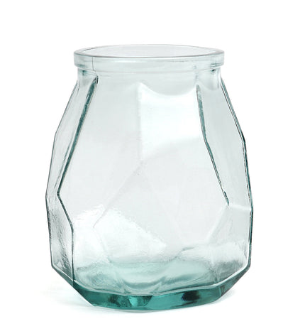 The Wide Origami Vase - Blue