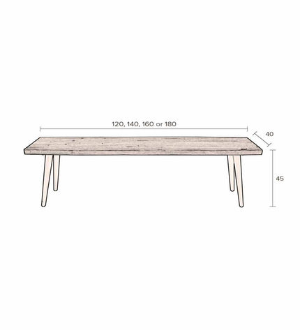 Eettafel noten Dutchbone Alagon (ook met eetkamerbank)