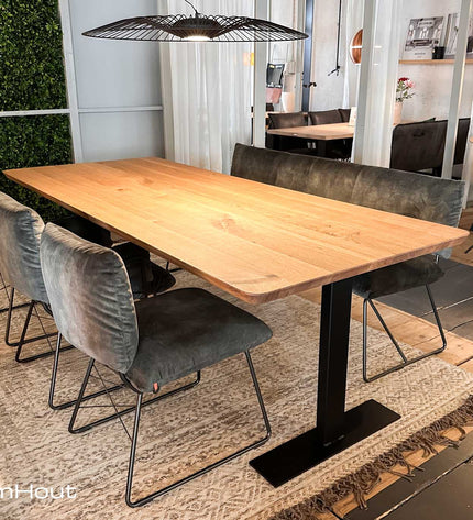 Eetkamertafel T Frame by DroomHout - 240 cm x 100 cm - showroommodel