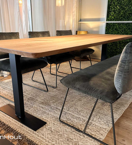 Eetkamertafel T Frame by DroomHout - 240 cm x 100 cm - showroommodel