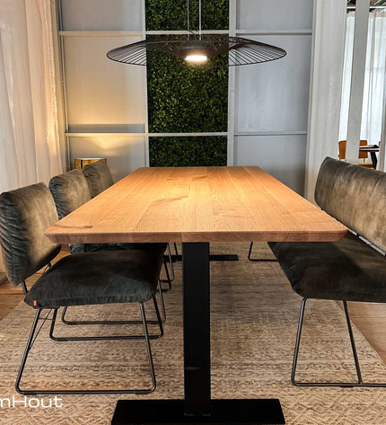 Eetkamertafel T Frame by DroomHout - 240 cm x 100 cm - showroommodel