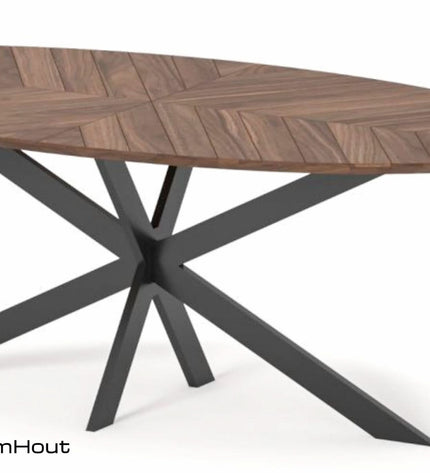 Ovale eettafel DroomHout Fort Oval - 240 cm x 120 cm - showroommodel