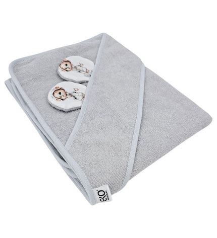 Bamboo bath cover GARDENER BEAR/GREY