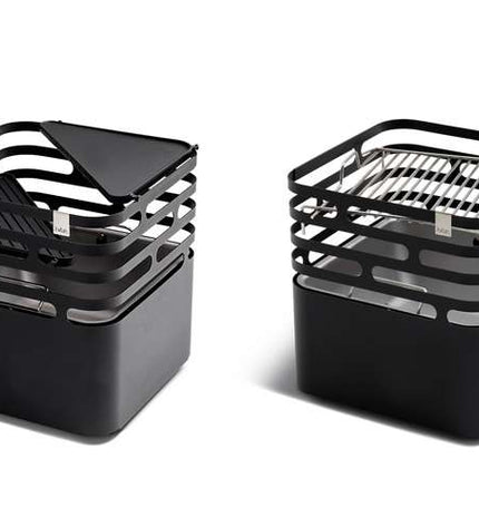 Cube Fire Basket Shelf Bamboo