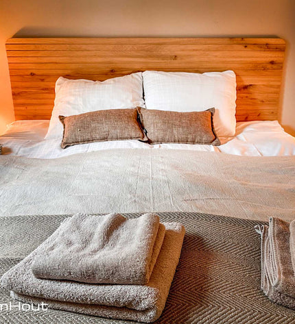 Houten hoofdbord bed DroomHout Sweet Dreams
