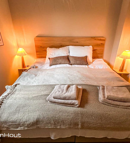 Houten hoofdbord bed DroomHout Sweet Dreams