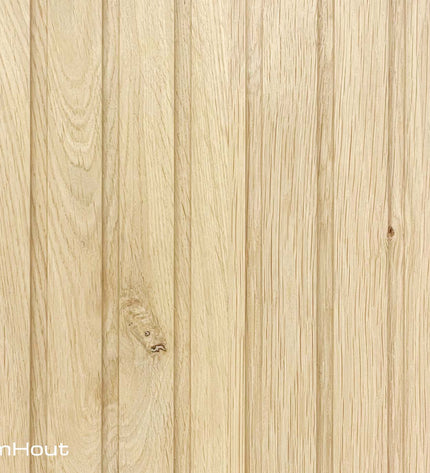 Houten keukenfront blank eiken latten