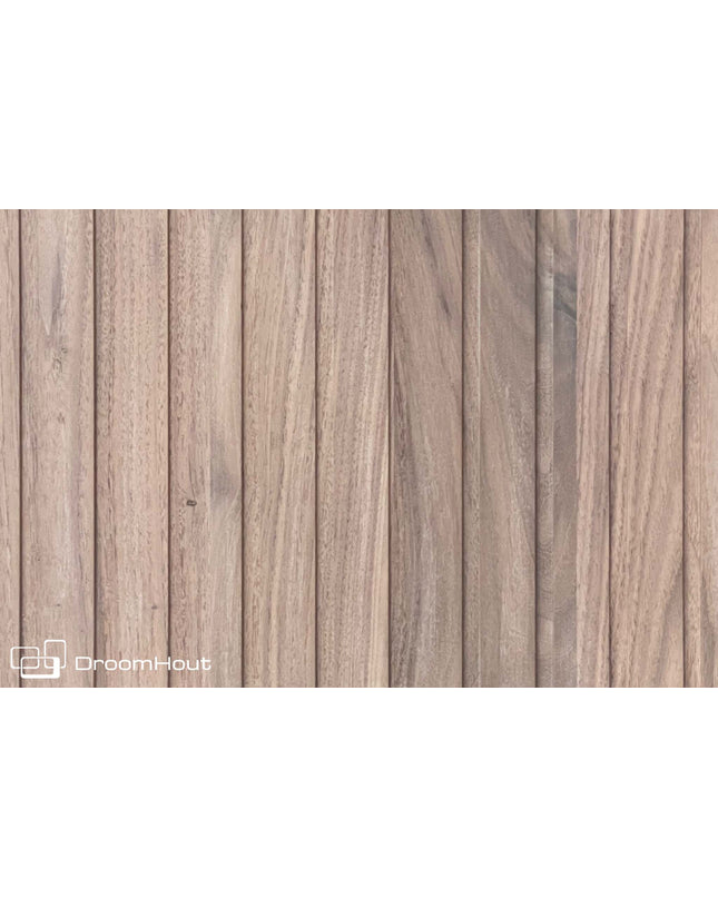 Houten keukenfront blank noten latten