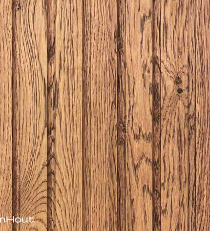 Houten keukenfront bruin eiken latten