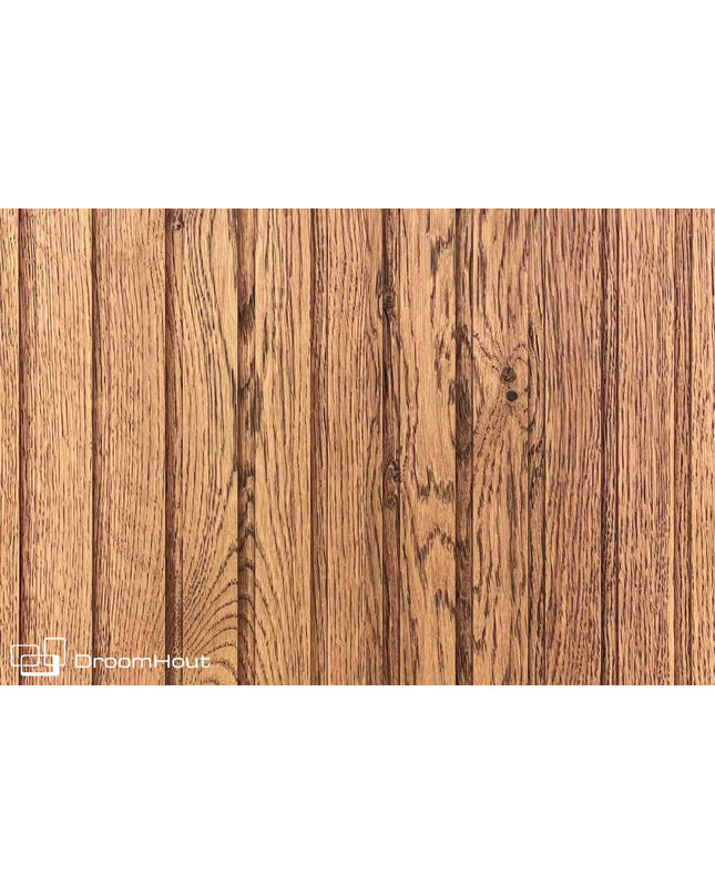 Houten keukenfront bruin eiken latten