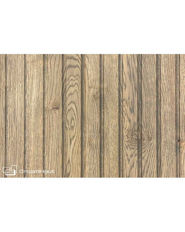 Houten keukenfront grijs eiken latten