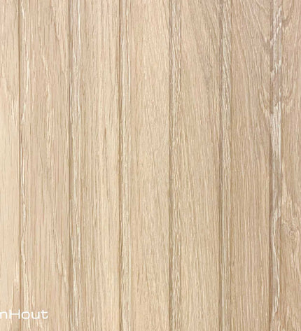 Houten keukenfront wit eiken latten
