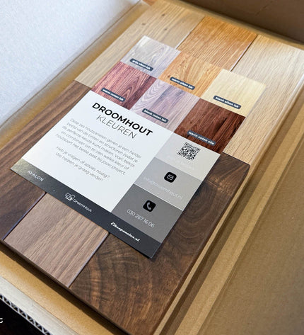 DroomHout sample box - 6 toffe droomHout stalen