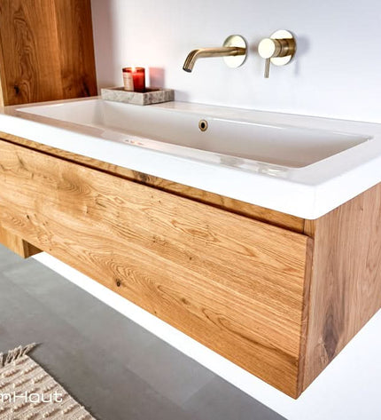 Houten badkamerset Aqua - 100 cm - fotoshoot model