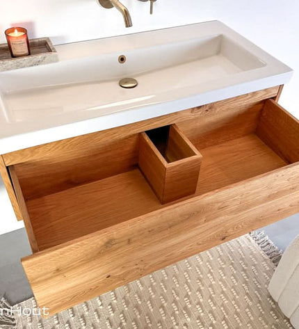 Houten badkamerset Aqua - 100 cm - fotoshoot model