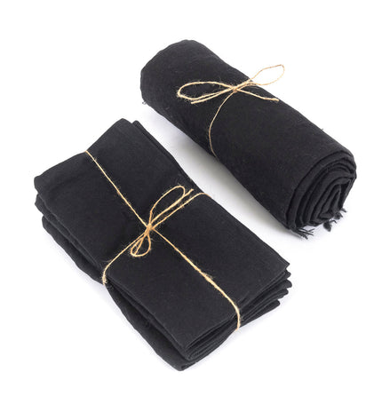 The Linen Tablecloth - Black - 150x200