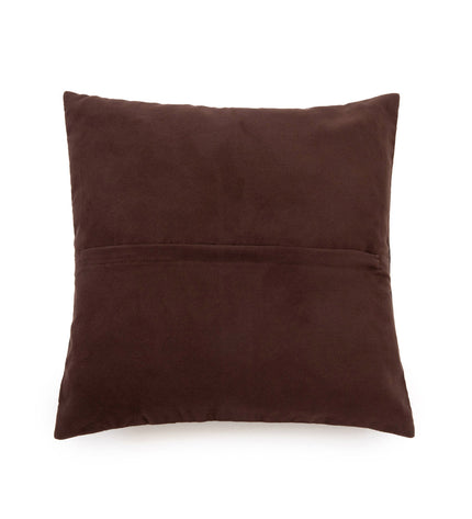 The Four Panel Leather Cushion Cover - Choco - 40x40