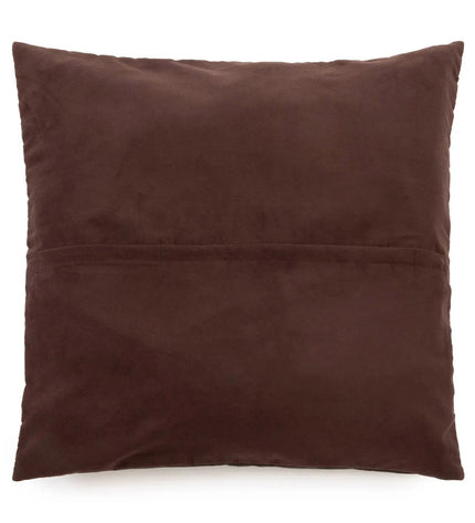 The Four Panel Leather Cushion Cover - Choco - 60x60